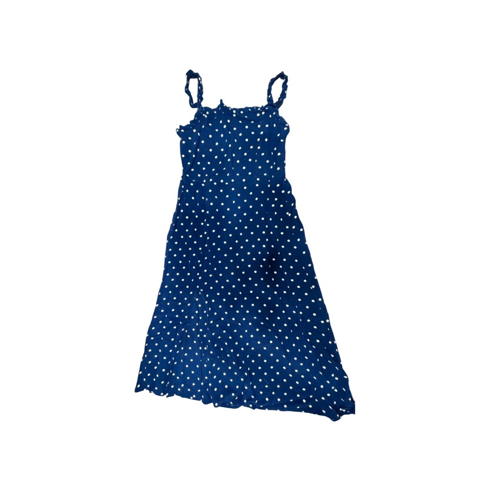 Mi Ami Ginger Polka Dot Midi Dress Blue White Ruffle Francesca's Small